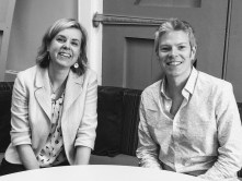 Jane and Chris with board BW