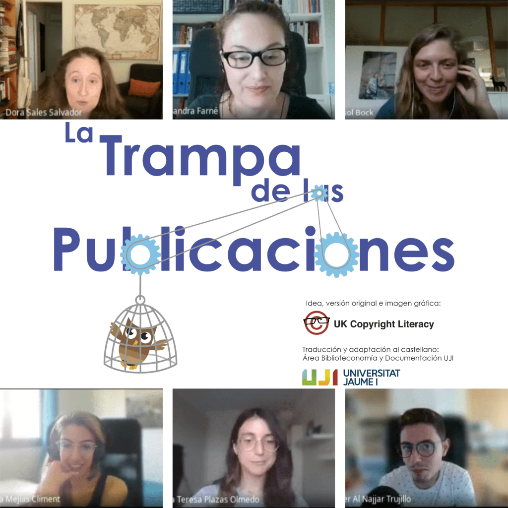 Six people take part in a Zoom call to test the Spanish version of The Publishing Trap.

