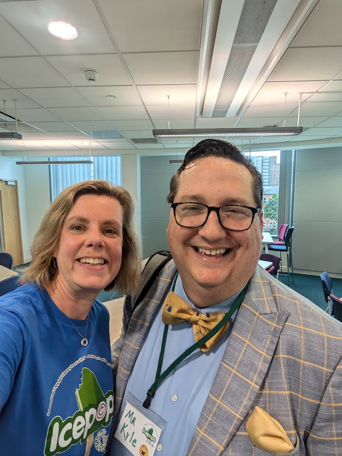 Jane and Kyle Courtney at the Icepops conference